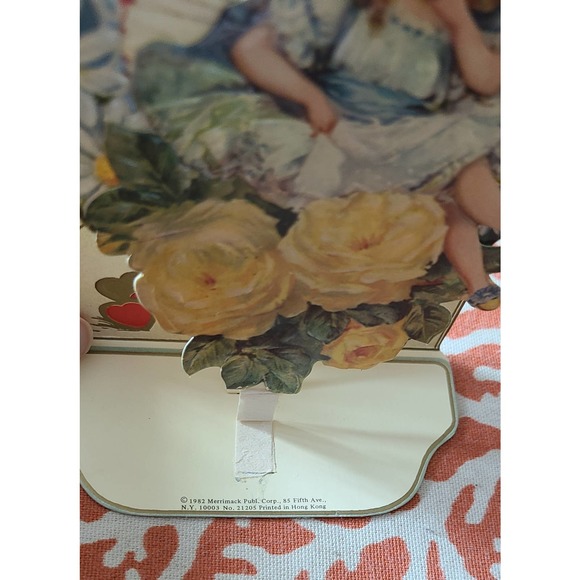 Vintage valentines greeting card Merrimack pop up 3d Victorian Train - Picture 3 of 6